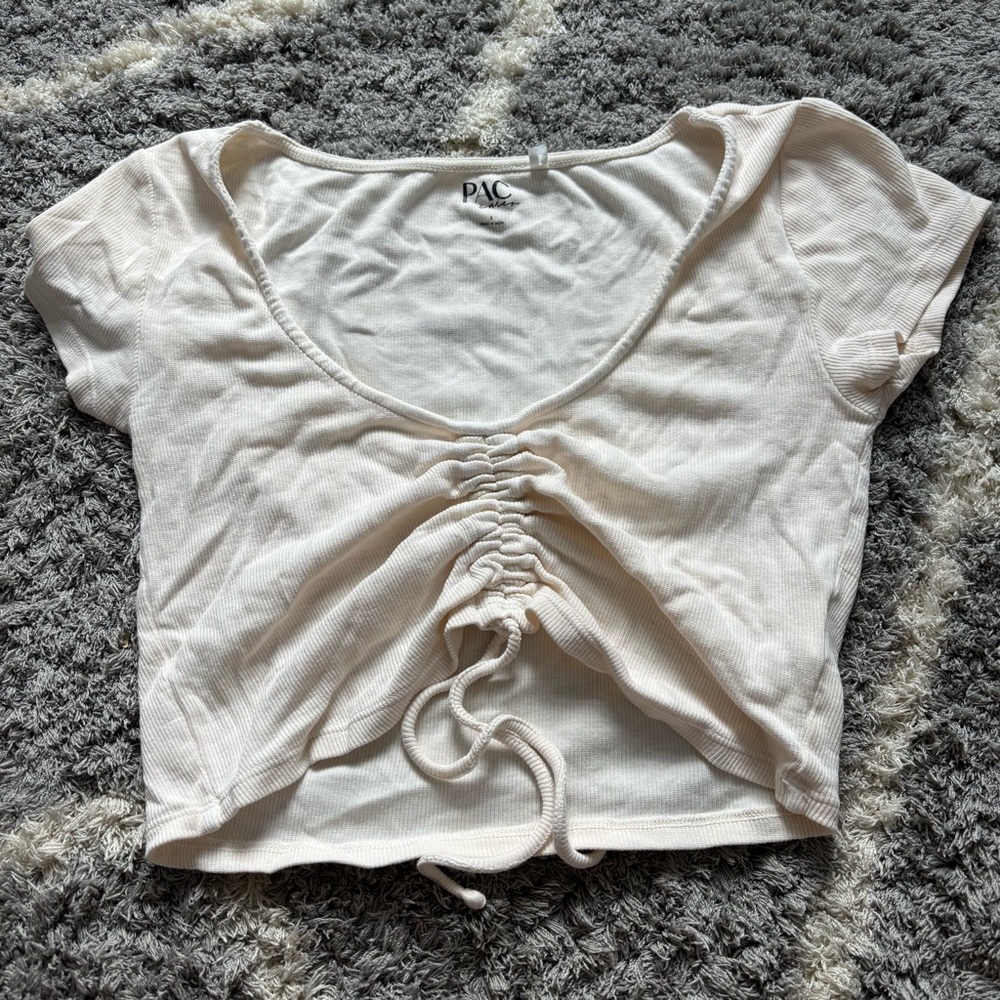 Pacsun Ruched Cinched Crop Top